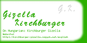 gizella kirchburger business card